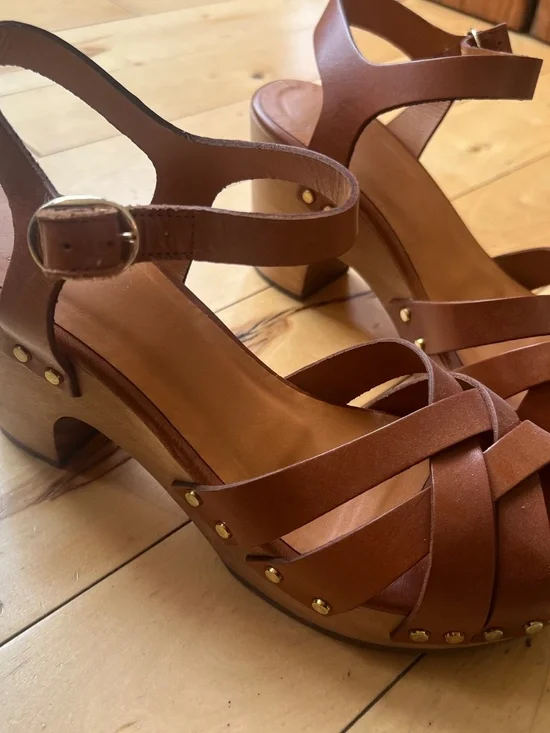 Sezane Isabelle clogs smooth camel size 8 - Picture 3 of 7